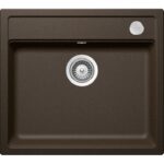 Chiuveta bucatarie Schock Mono N-100 Cristadur Bronze 570x510 mm cu sifon automat, granit, montare pe blat, maro bronz