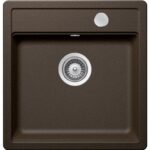 Chiuveta bucatarie Schock Mono N-100S Cristadur Bronze 490x510 mm cu sifon automat, granit, montare pe blat, maro-bronz