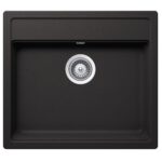 Chiuveta bucatarie Schock Nemo N-100 Cristalite Nero 570x510 mm, granit, montare pe blat, negru