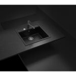 Chiuveta bucatarie Schock Nemo N-100 Cristalite Nero 570x510 mm, granit, montare pe blat, negru - imagine 9