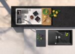 Chiuveta bucatarie Schock Tia D-100LS Cristadur Polaris 780x500 mm cu sifon automat, granit, reversibila, montare pe blat, alb polar - imagine 3