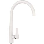 Baterie bucatarie Schock Gota Cristadur Alb, aspect granit, cartus ceramic