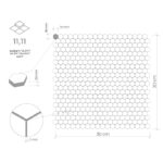 Mozaic Dunin Metallic Allumi Gold Hexagon 14, 30x30 cm, mat - imagine 4