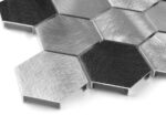 Mozaic Dunin Allumi Grey Hexagon Mix 48, 30x30 cm - imagine 5