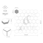 Mozaic Dunin Allumi Grey Hexagon Mix 48, 30x30 cm - imagine 6