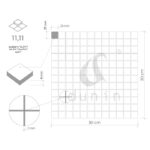 Mozaic Dunin Metallic Allumi Grey Mix 23, 30x30 cm, mat - imagine 2