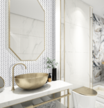 Mozaic Dunin Bottany White, 26,5x22,5 cm, mat - imagine 2