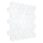 Mozaic Dunin Black&White Carrara White Hexagon 48, 29,8x30,2 cm, lucios - imagine 2