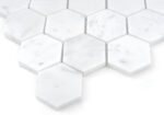 Mozaic Dunin Black&White Carrara White Hexagon 48, 29,8x30,2 cm, lucios - imagine 3