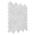 Mozaic Dunin Black&White Eastern White Herringbone 48, 28,5x30,5 cm, lustruit - imagine 3