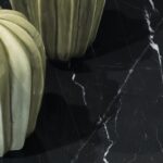 Gresie Marmi Classici Nero Marquinia Ariostea, porțelanată, finisaj lucios