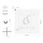Mozaic Dunin Black&White Pure Black 15, 30,5x30,5 cm, lustruit - imagine 6