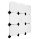 Mozaic Dunin Black&White Pure B&W Octagon 100, 30,5x30,5 cm, lucios - imagine 2