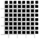 Mozaic Dunin Black&White Pure Black BW02, 30,5x30,5 cm, lustruit