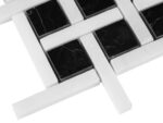 Mozaic Dunin Black&White Pure Black BW02, 30,5x30,5 cm, lustruit - imagine 4