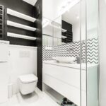 Mozaic Dunin Black&White Pure White Chevron Mix, 31x30,5 cm, lustruit - imagine 5