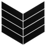 Mozaic Dunin Royal Chevron Black, 31,8x22,4 cm, lucios - imagine 2