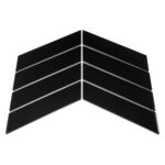 Mozaic Dunin Royal Chevron Black, 31,8x22,4 cm, lucios
