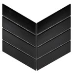 Mozaic Dunin Royal Chevron Black, 31,8x22,4 cm, mat