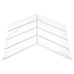 Mozaic Dunin Royal Chevron Carrara, 31,8x22,4 cm, mat
