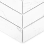 Mozaic Dunin Royal Chevron Carrara, 31,8x22,4 cm, mat - imagine 7