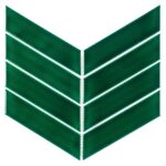 Mozaic Dunin Royal Chevron Vert, 31,8x22,4 cm, lucios