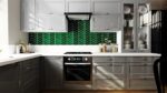 Mozaic Dunin Royal Chevron Vert, 31,8x22,4 cm, lucios - imagine 2