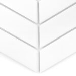 Mozaic Dunin Royal Chevron White, 31,8x22,4 cm, mat - imagine 3