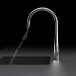 Baterie bucatarie Schock Gota Cristadur Negru cu cap extractibil, aspect granit, cartus ceramic - imagine 4