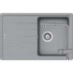 Set chiuveta bucatarie Schock Element D-100S 780x500 mm si baterie bucatarie Schock Epos Cristalite Croma cu cap extractibil, gri