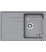 Set chiuveta bucatarie Schock Element D-100S 780x500 mm si baterie bucatarie Schock Epos Cristalite Croma cu cap extractibil, gri