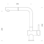 Set chiuveta bucatarie Schock Element D-100S 780x500 mm si baterie bucatarie Schock Epos Cristalite Croma cu cap extractibil, gri - imagine 3