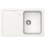 Set chiuveta bucatarie Schock Formhaus D-100S 780x500 mm si baterie bucatarie Schock Plutos Cristalite Alpina, alb - imagine 5