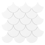 Mozaic Dunin Arabesco Mini Fish Scale White 88, 29,6x30 cm, lucios