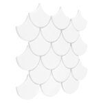 Mozaic Dunin Arabesco Mini Fish Scale White 88, 29,6x30 cm, lucios - imagine 3