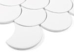 Mozaic Dunin Arabesco Mini Fish Scale White 88, 29,6x30 cm, lucios - imagine 5