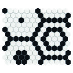 Mozaic Dunin Mini Hexagon B&W Bee, 26x30 cm, lucios - imagine 4