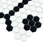 Mozaic Dunin Mini Hexagon B&W Bee, 26x30 cm, lucios - imagine 5