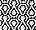 Mozaic Dunin Mini Hexagon B&W Lace, 26x30 cm, lucios