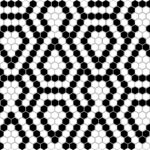 Mozaic Dunin Mini Hexagon B&W Lace, 26x30 cm, lucios