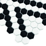 Mozaic Dunin Mini Hexagon B&W Lace, 26x30 cm, lucios - imagine 5