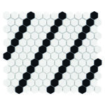 Mozaic Dunin Mini Hexagon B&W Lean, 26x30 cm, lucios