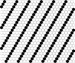 Mozaic Dunin Mini Hexagon B&W Lean, 26x30 cm, lucios - imagine 2