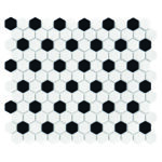 Mozaic Dunin Mini Hexagon B&W Mix, 26x30 cm, lucios - imagine 4