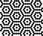 Mozaic Dunin Mini Hexagon B&W Nano, 26x30 cm, lucios