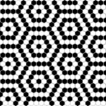 Mozaic Dunin Mini Hexagon B&W Nano, 26x30 cm, lucios