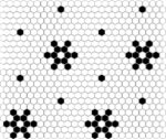 Mozaic Dunin Mini Hexagon B&W Snow, lucios, 26x30 cm
