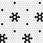 Mozaic Dunin Mini Hexagon B&W Snow, lucios, 26x30 cm