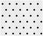 Mozaic Dunin Mini Hexagon B&W Spot, 26x30 cm, lucios