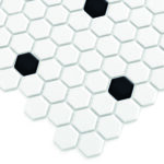 Mozaic Dunin Mini Hexagon B&W Spot, 26x30 cm, lucios - imagine 4